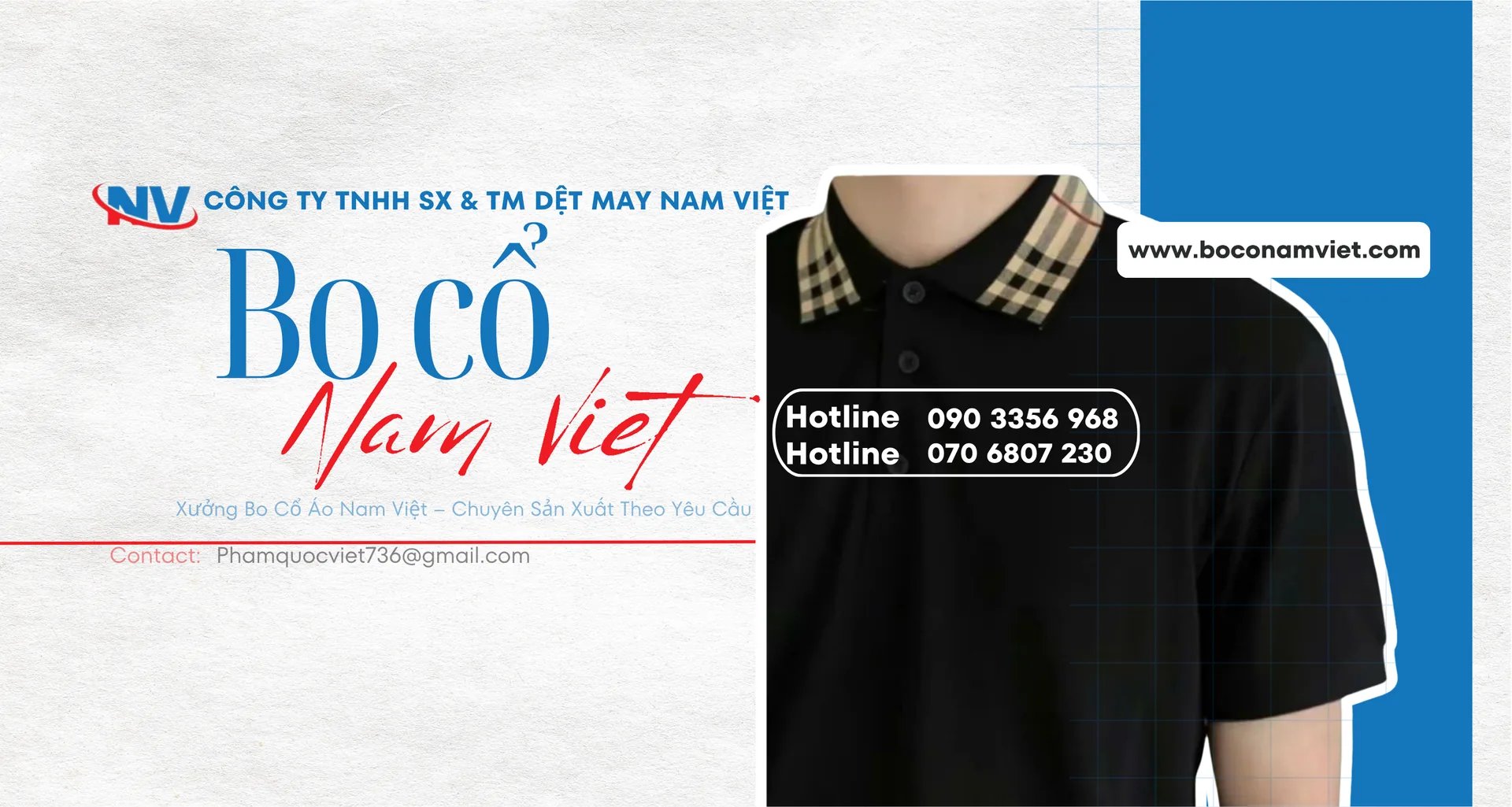 Bo cổ Nam Việt — Xưởng bo cổ áo chuyên sản xuất theo yêu cầu